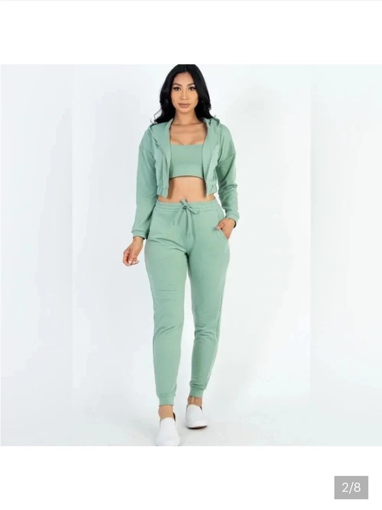 Capella Apparel Pants - Capella New in bag Sz M Sage Green Women's Jogger Set
